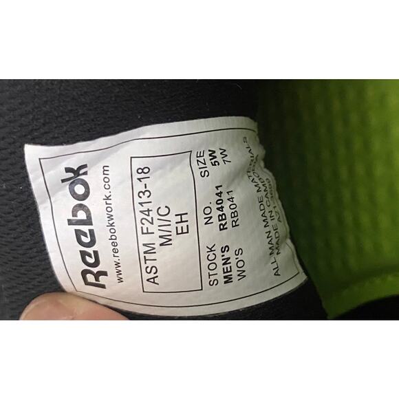 Alloy Toe Reebok Sublite Cushion Work Shoe - Black & Gray - W Size 7 & M Size 5 - Picture 8 of 8